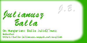 julianusz balla business card